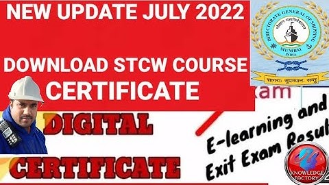 How to download STCW Certificate after Exit Exam from DG Shipping New updates 2024