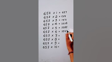 Write the Table of 657 in 18 second only..#maths #mathshack #mathstricks #mathematicks