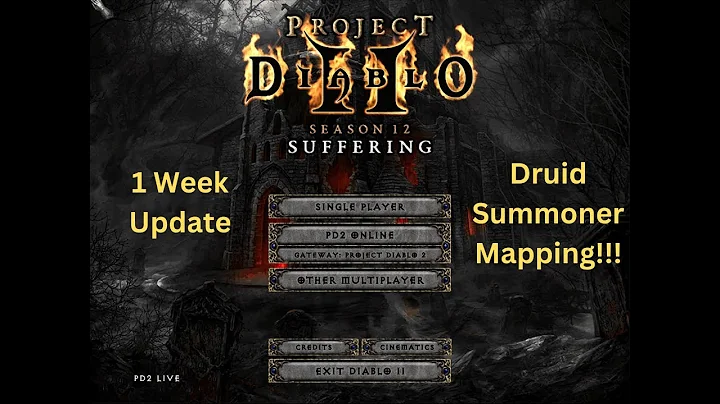 Pd2 S12 1 Week Update - My Druid Summoner Mapping Guide/Showcase!