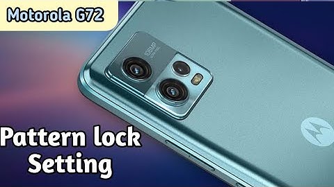 How To Set Screen Lock Pattern In Motorola G72, Screen Lock Password Setting,