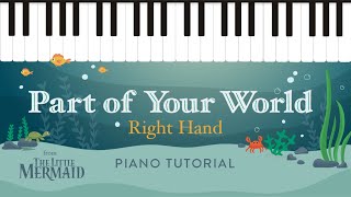 Part of Your World Piano Tutorial for the Right Hand | The Little Mermaid