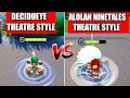 Decidueye Theater VS Alolan Ninetales Theater Style Holowear comparison - Pokémon Unite