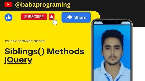 jQuery Sibling, next, nextUntil, prev, prevAll, prevUntil Tutorial in Hindi