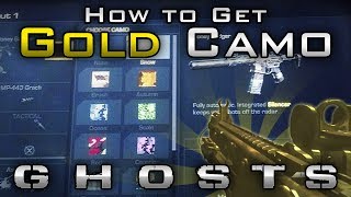 How To Get GOLD CAMO and ALL Other Camos in Call of Duty Ghosts!!!
