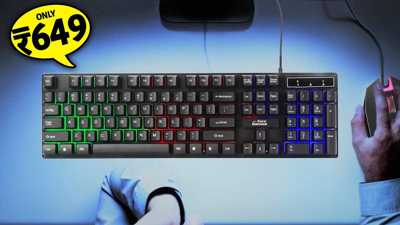 RPM Euro Games Gaming Keyboard Wired USB Gaming Keyboard (Black
