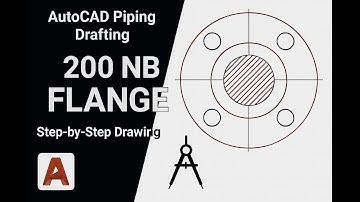 "200 NB Slip-On Flange Drawing in AutoCAD | 150# Flange Drafting Tutorial Step-by-Step"