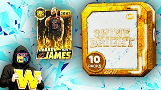 CRAZY PULL FROM THE FREE SHINE BRIGHT 10 BOX!!! GOAT LEBRON???