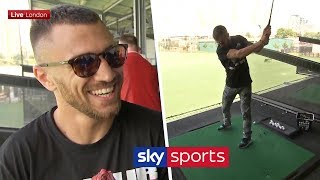 Vasiliy Lomachenko plays golf for the first time during fight week vs Luke Campbell