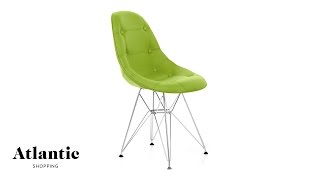 Cushioned Eames Style DSR Chair