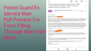 Forest Guard  | Ex Serviceman | Form Filling Process|