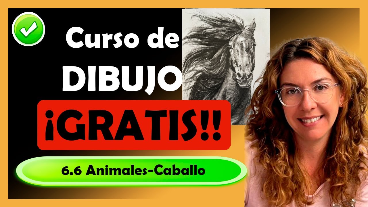Curso de Dibujo GRATIS, 6.6 Cómo dibujar un caballo. Cómo dibujar pelo largo