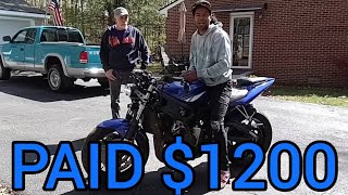 He Sold me his Sons Motorcycle for $1200 (Yamaha R6)