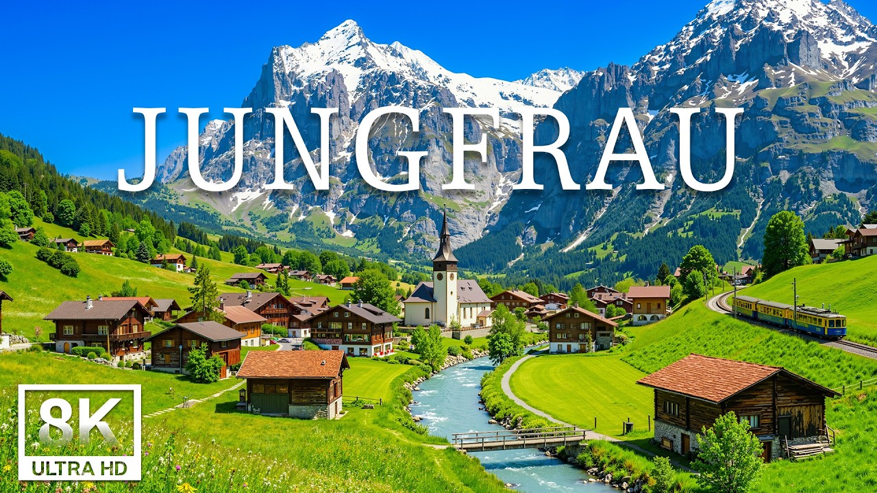 Юнгфрау 8K | Вершина Европы – величественные швейцарские Альпы, ледники и альпийские чудеса