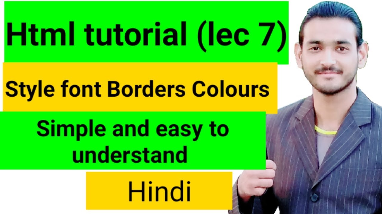 html using css with internal coding styling text header in hindi - YouTube
