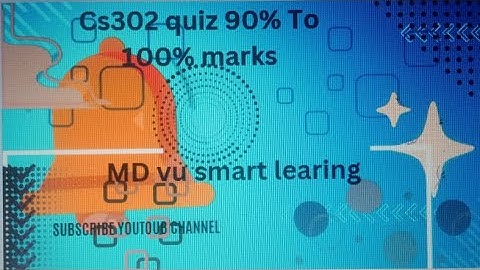 CS302 quiz 3 2024||| Cs302 quiz 3 solution 2022 Cs302|||| quiz no 3 spring 2024|||