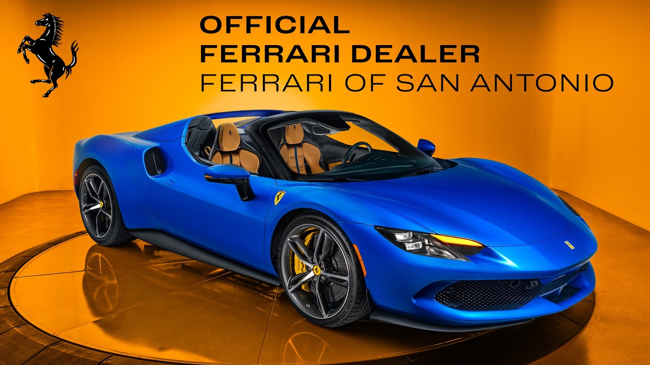 2024 Ferrari 296 GTS - Sound, Interior, and Exterior - Blu Corsa