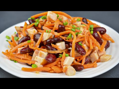До праздников родным готовлю такой салат! Салат с курицей и морковью по-корейски
