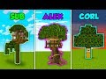 SUB vs ALEX vs CORL - TREEHOUSE in Minecraft!