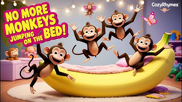 🐵 Once Again! Three Little Monkeys Jumping on the Bed | Fun & Catchy Kids Song 🎶