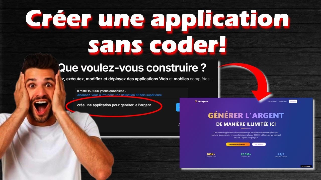 Top 5 outils pour créer des applications sans coder - vibe coding - YouTube
