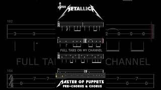 Master of Puppets pre chorus and chorus Bass Line @ChamisBass