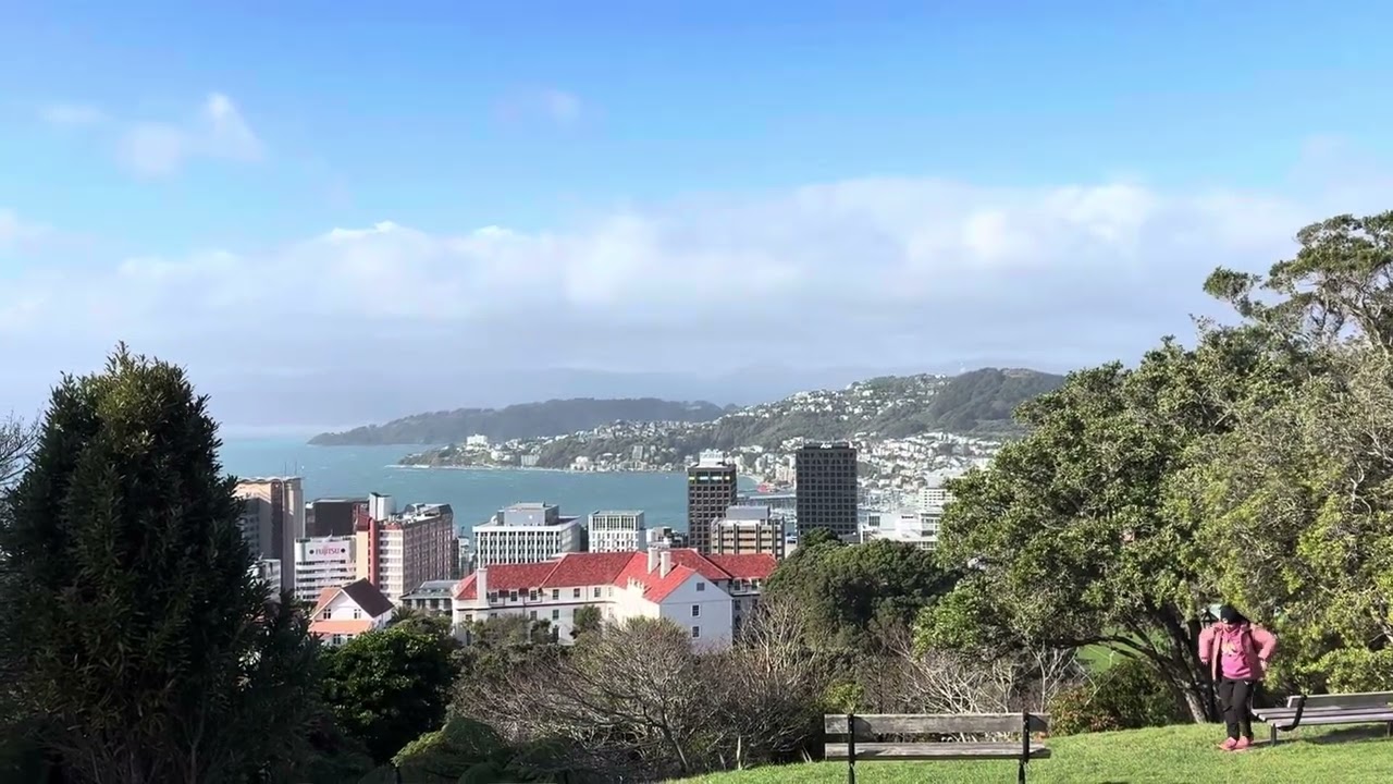 [050625] view of Lambton Harbour from the Domain Observatory, Wellington, New Zealand