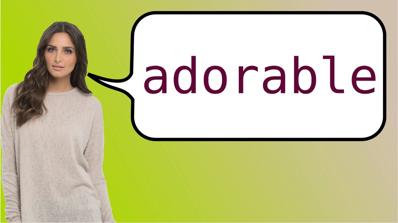 How To Say adorable In French YouTube
