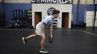 Single-Leg RDL with Contralateral Kettlebell