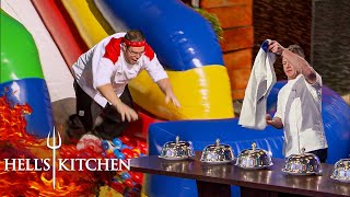 Chefs Slide for Sliders as One Chef's Forced to Join the Other Team | Hell's Kitchen