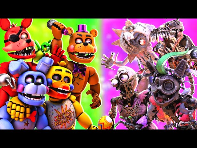 FNAF MOVIE Animatronics vs FNAF SB RUIN Animatronics Part 2 #fnaffight