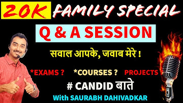Q & A SESSION | 20K FAMILY | ENGINEERING MATHS | ENGINEERING FIRST YEAR | SAURABH DAHIVADKAR
