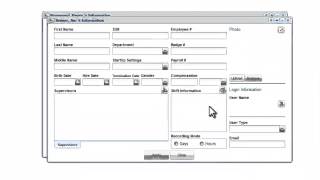 Attendance Software SoftTime Online - Employee Information