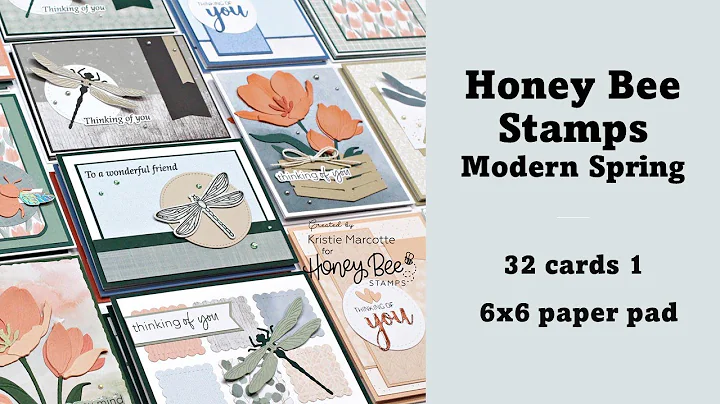 Honey Bee Stamps | Modern Spring | 32 cards from o...