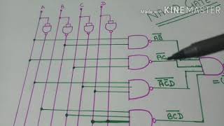 Simplify the expressions using k -mapping and implement it by using NAND, NOR gates.(Part-8)
