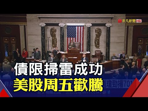 債限解套.就業強勁!美股衝高道瓊勁揚701點 那指13個月高 周K連6紅寫三年最長連漲紀錄｜非凡財經新聞｜20230603