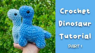 Crochet Dinosaur Tutorial - Free Brontosaurus Crochet Pattern Part 1