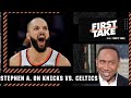 Stephen A. reacts to the Knicks’ 2OT win over the Celtics: ‘NEW YORK STAND UP!’ | First Take