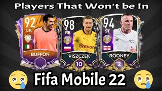 Players That Won't Be In Fifa Mobile 22