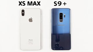 Тест скорости iPhone XS Max и Samsung S9 Plus и сравнение камер