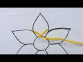 Hand Embroidery Amazing Needle Work Flower Design Scroll Stitch With Easy Following Tutorial