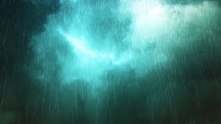 Thunderstorm and Rain Sounds Dark Screen | Fall Asleep \& Stay Sleeping with Rainstorm White Noise