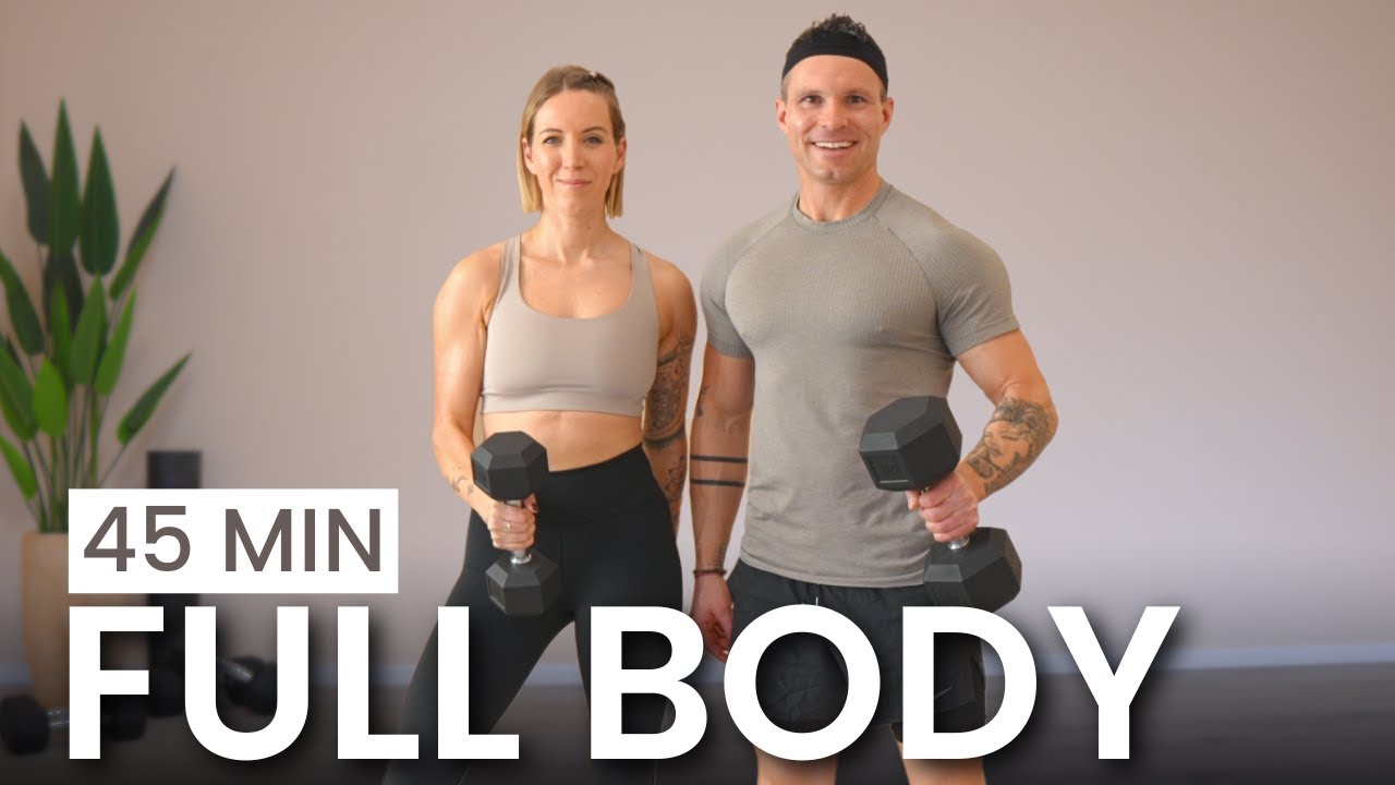 45 Min FULL BODY DUMBBELL WORKOUT | Strength & Power