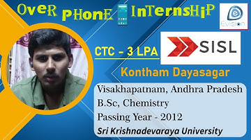 Congrats, Dayasagar | OJT Trainee at EVISION | 3 LPA | Got Selected as System Administrator in SISL