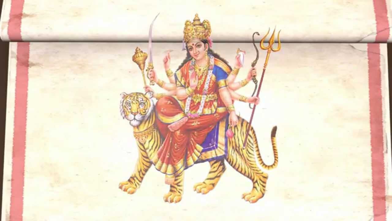 JAY ADHYA SHAKTI AARTI WITH LYRICS - YouTube