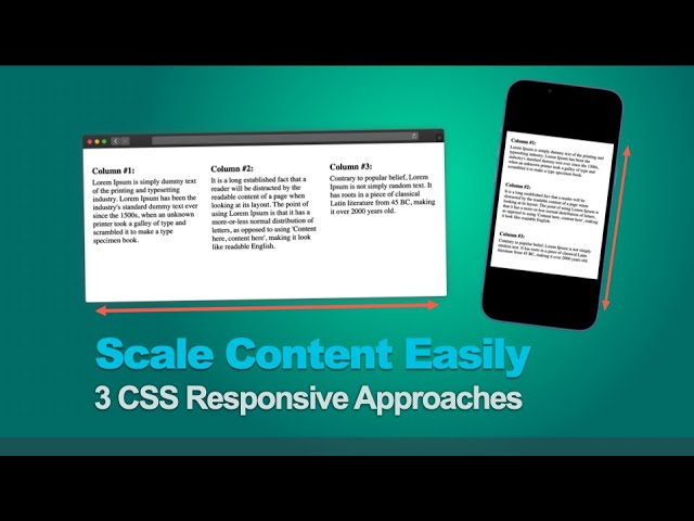 Create Responsive Layout (1 Column / 3 Columns) - Youtube