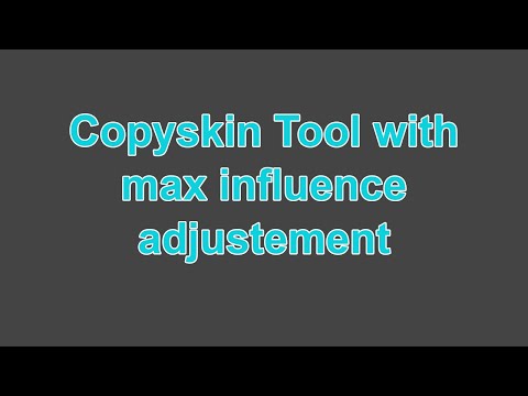 Python script for maya to Copy skinweight and adjust max influence
