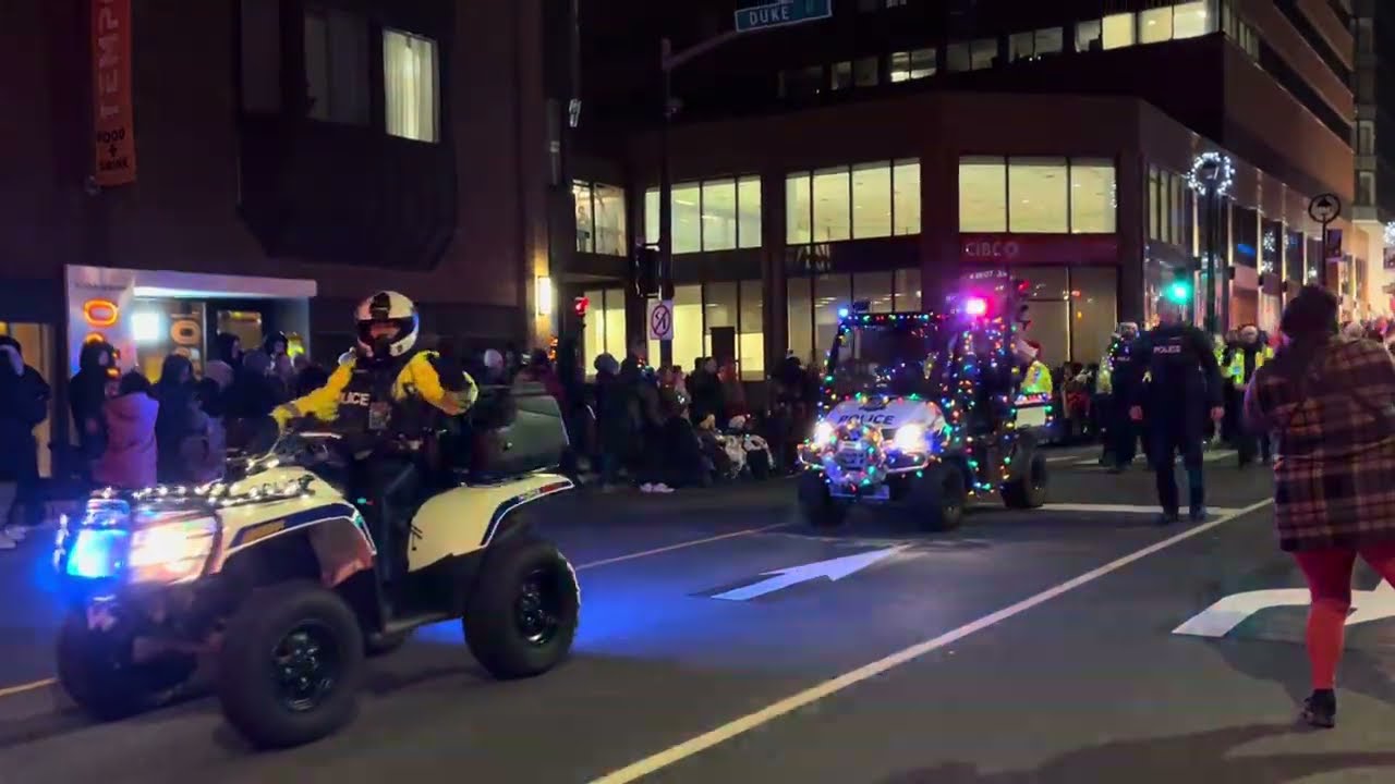 Halifax police parade holiday lights