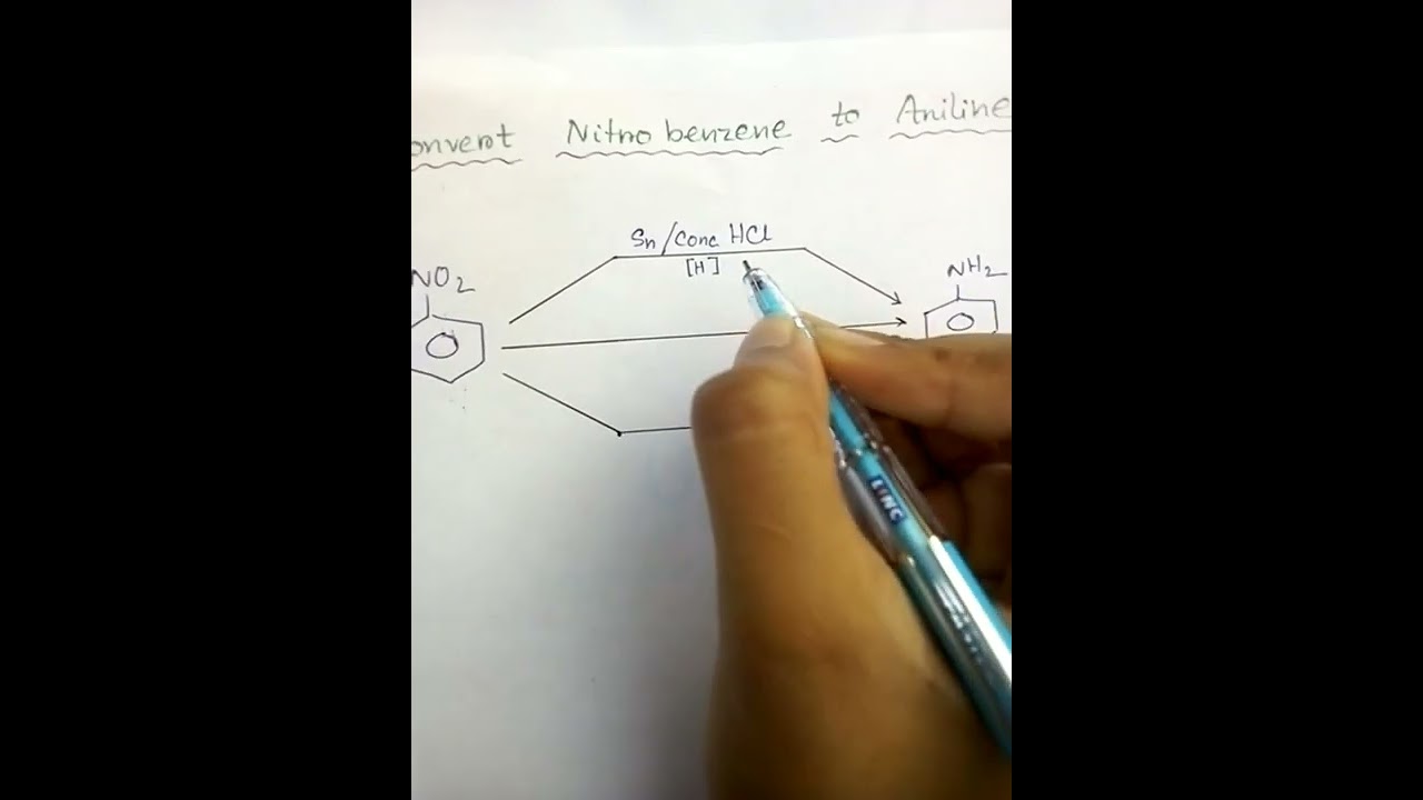 Convert- Nitrobenzene to Aniline (3 process) Organic Chemistry. 