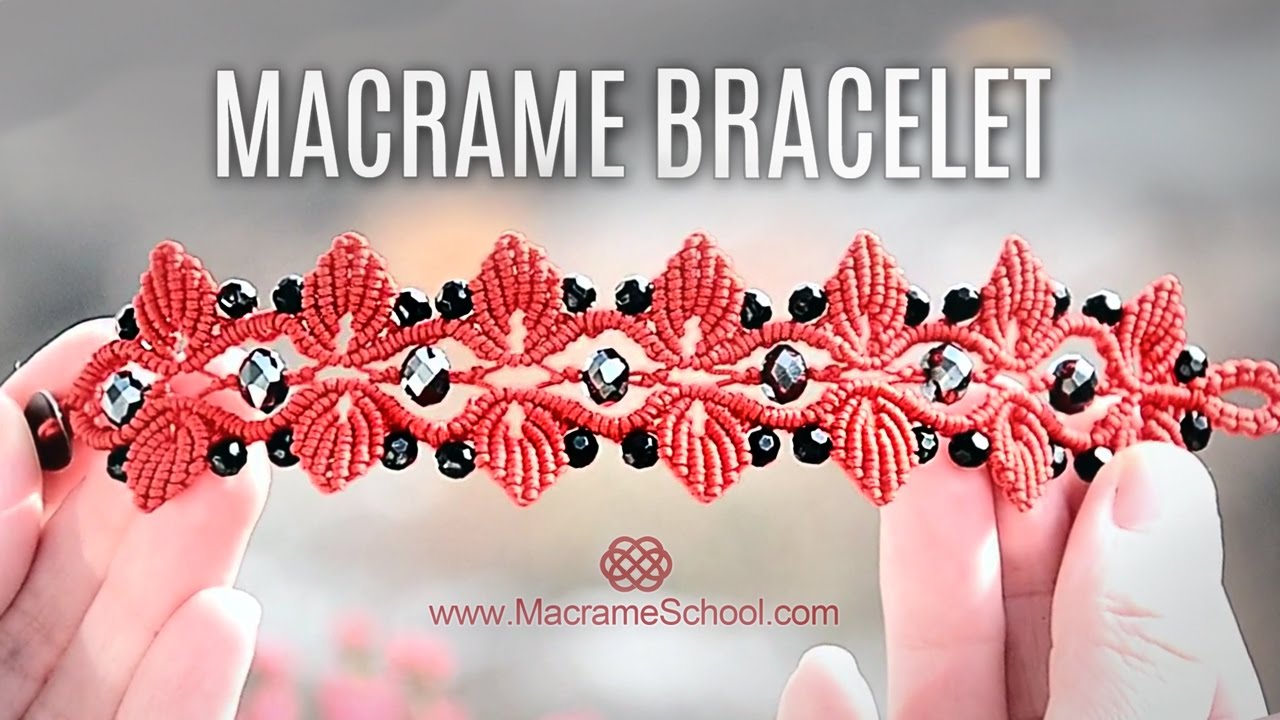 manualidades de animales Macramé Leaf Bracelet with Swarovski Berries | Teaser