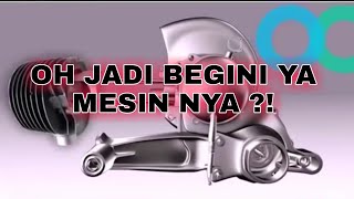 ANIMASI MESIN VESPA 2TAK DAN NAMA-NAMA KOMPONEN NYA|vespaexplorer
